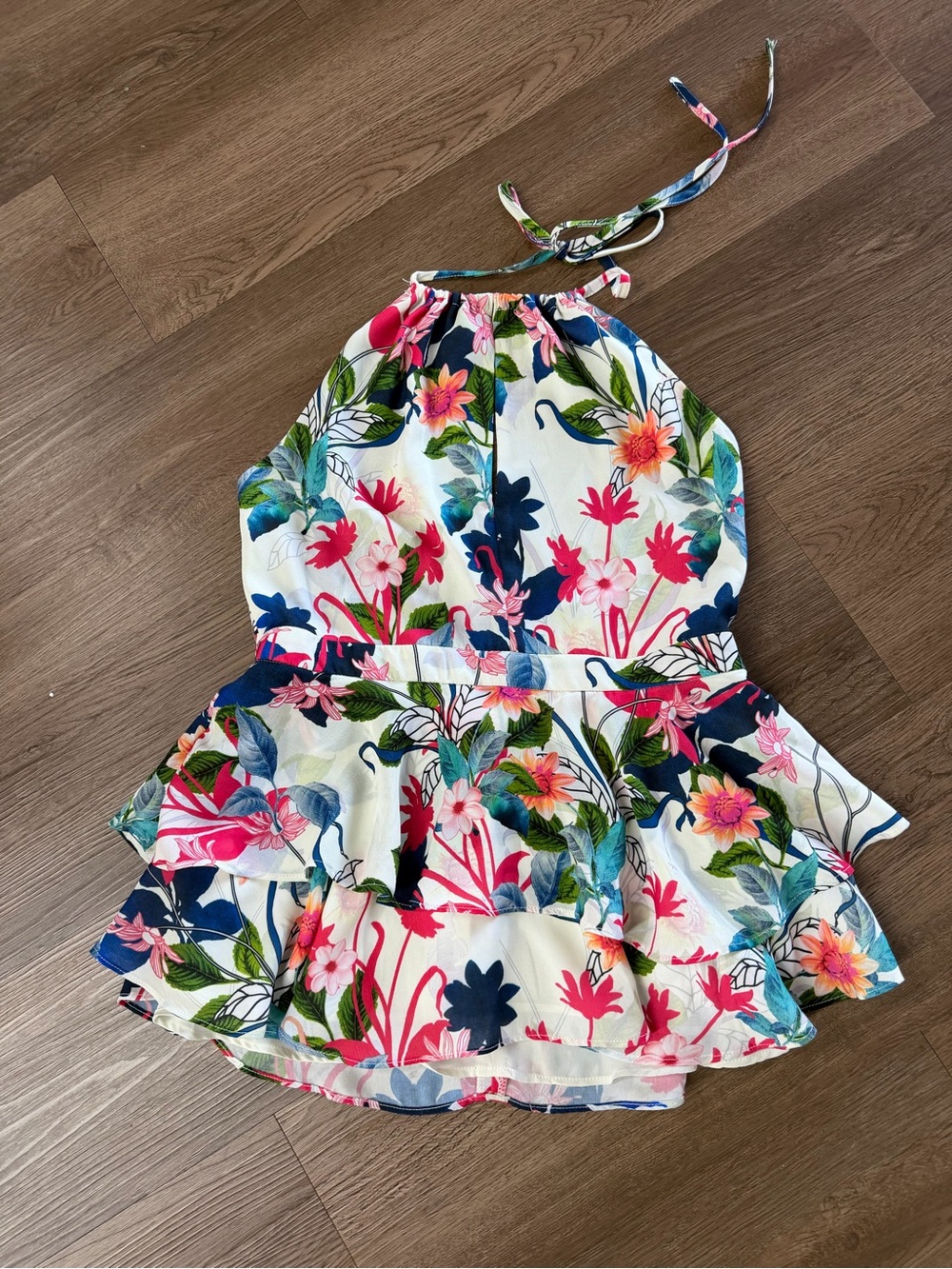 Parker Allister Floral Halter Top Sz S